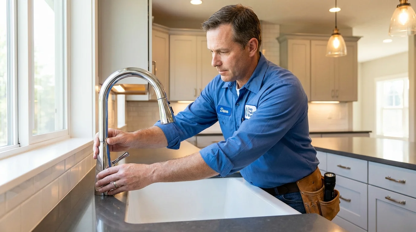 Kitchen faucet installation by Johns Plumbing LLC in Fort Recovery